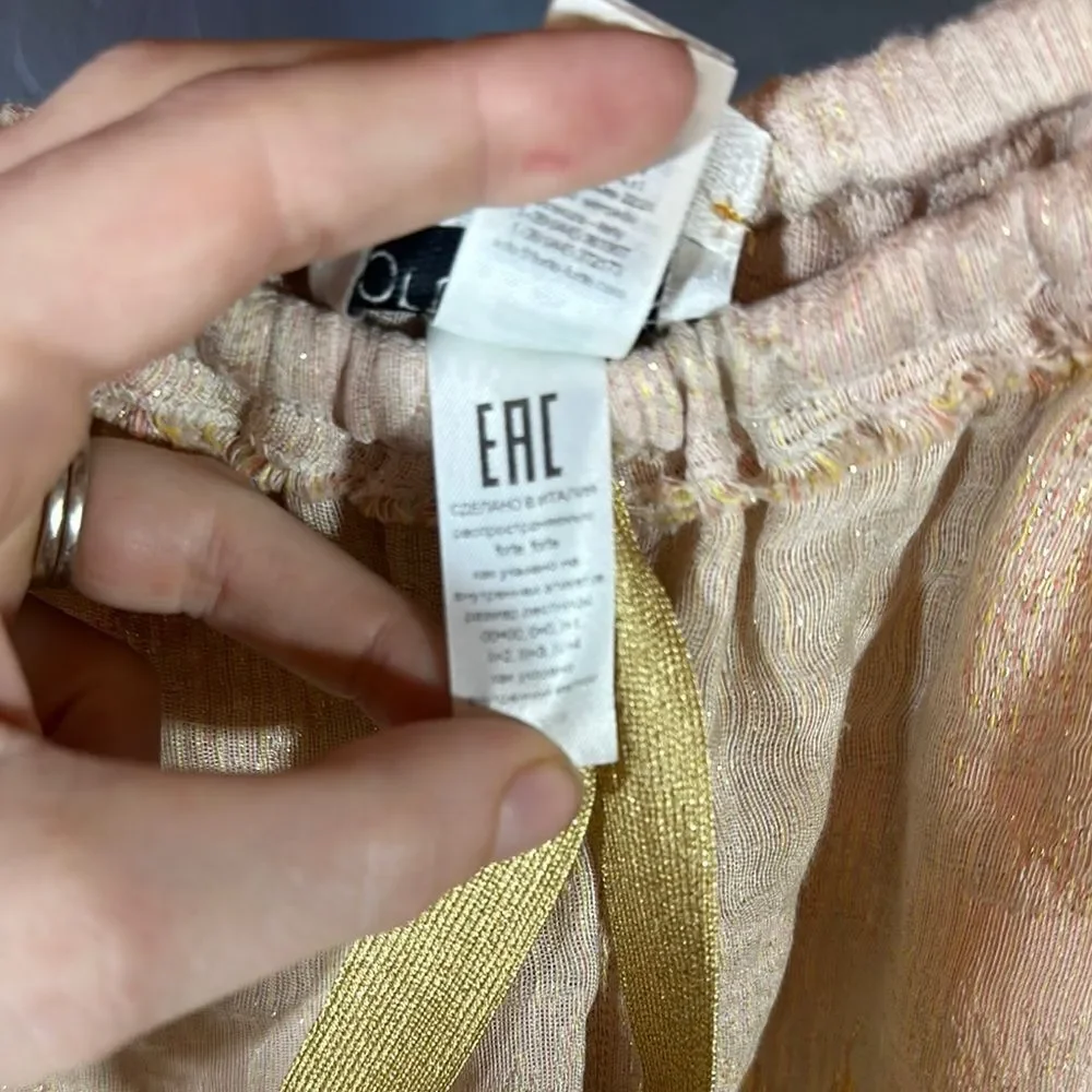 Beige Drawstring Pants - Picture 4 of 10